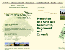 Tablet Screenshot of heimatverein-tiergarten.de